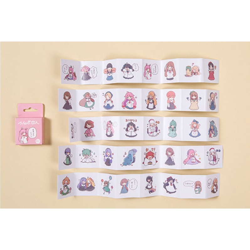 Bộ Sticker hình dán dễ thương sáng tạo và giấy bộ nhãn dán trang trí dễ thương phong các Hàn Quốc