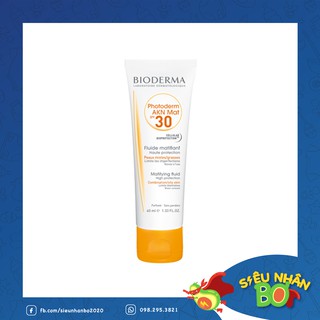 Kem Chống Nắng Bioderma Photoderm AKN MAT SPF 30 40ml