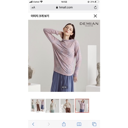 Áo thun lụa cổ lọ xuất hàn dư xịn