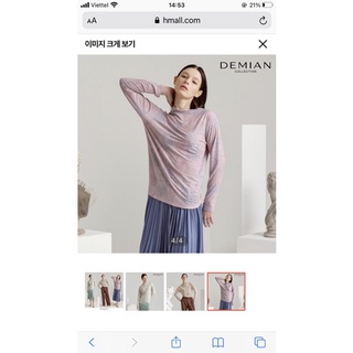 Áo thun lụa cổ lọ xuất hàn dư xịn