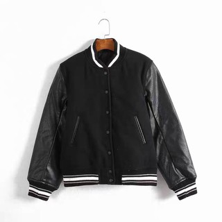 [Được Kiểm Hàng Trước] Áo khoác nỉ phối tay da cực ngầu - HÀNG SIÊU CẤP