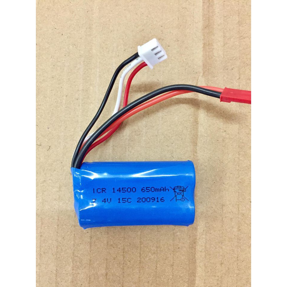 PIN LION 7.4V, pin sạc 7.4v 650mah  chân JST hình trụ, chân SM  7.4v 500mAh, chuyên dụng cho xe WPL d12