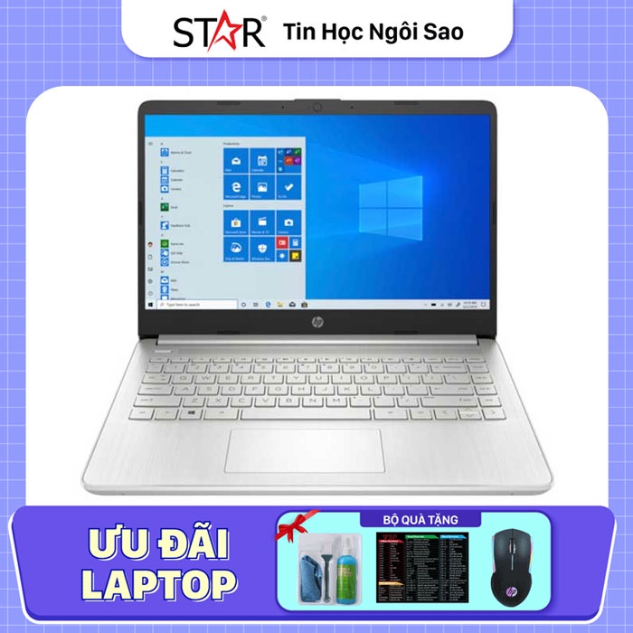 Laptop HP 14-dq2055WM (39K15UA#ABA): I3 1115G4, Intel UHD Graphics, Ram 8G, SSD 256G, Win10, 14.0”FHD (Bạc) | BigBuy360 - bigbuy360.vn