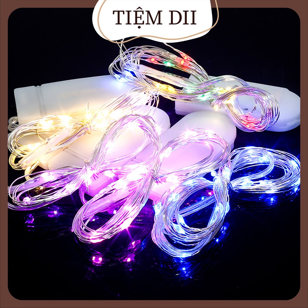 Đèn Nháy MiNi Đèn Đom Đóm Led Fairylight Kèm Pin Không Cần Cắm Điện Đèn Trang Trí Quà Tặng