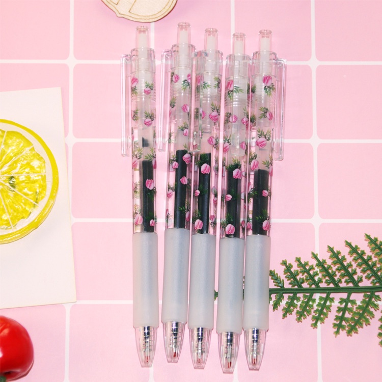 Bút Mực Nước Dạng Nhấn Hình Cánh Hoa Dễ Thương Cho Nữ Sinh/Văn Phòng
