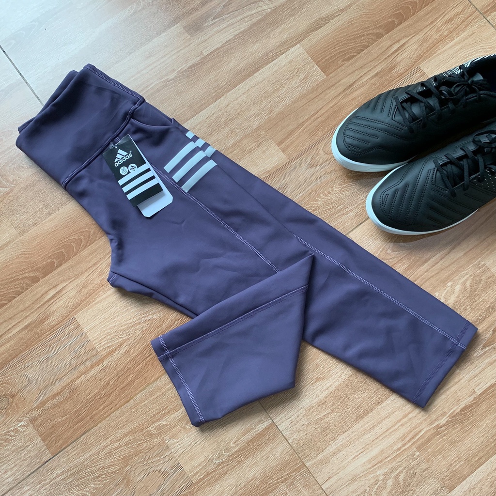 Quần legging nữ qua gối có túi vải thun cao cấp quân biker nữ mặc nhà dáng ôm bó lưng thun tập gym yoga