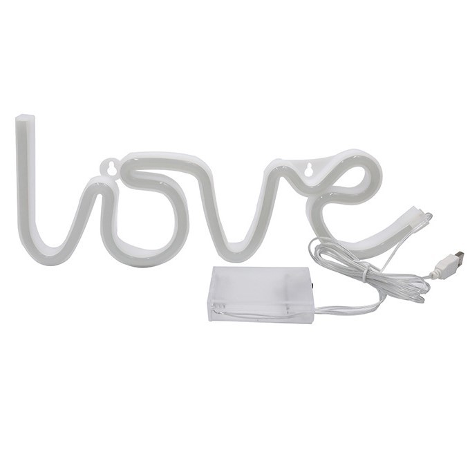 Đèn neon trang trí phòng hình chữ love dùng pin hoặc cắm cổng usb