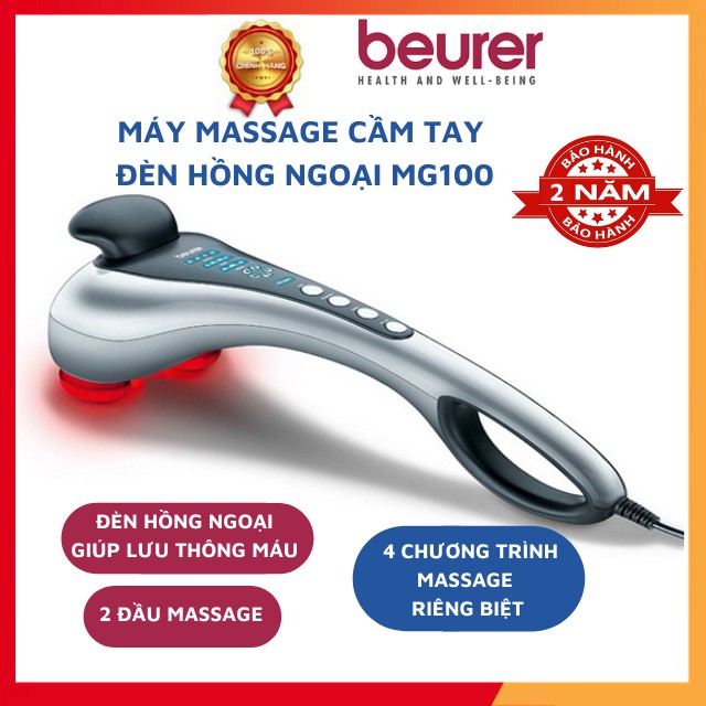 Máy massage cầm tay đèn hồng ngoại Beurer MG100, công nghệ tiên tiến, kiểu dáng hiện đại