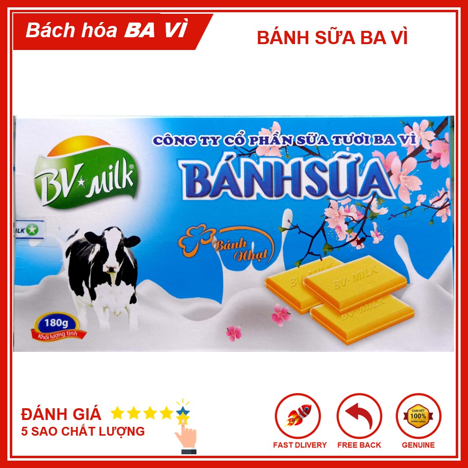 Bánh Sữa Nguyên Chất Ít Đường Ba Vì BVMILK 150g