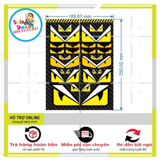 Shindecal- logo sticker dán xe máy mắt fendi m29