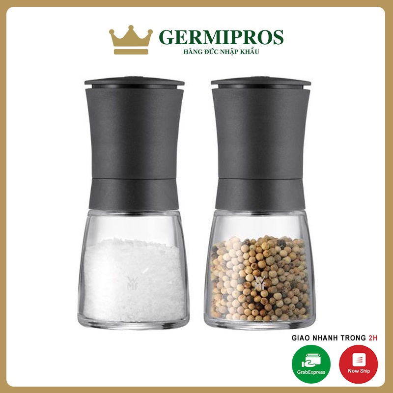 Set xay muối tiêu WMF gồm 2 chiếc nắp đen