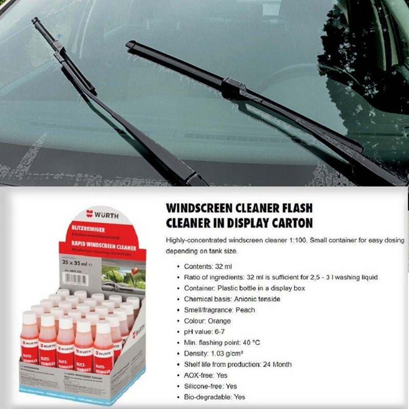 Nước rửa kính ô tô WURTH RAPID WINDSCREEN CLEANER
