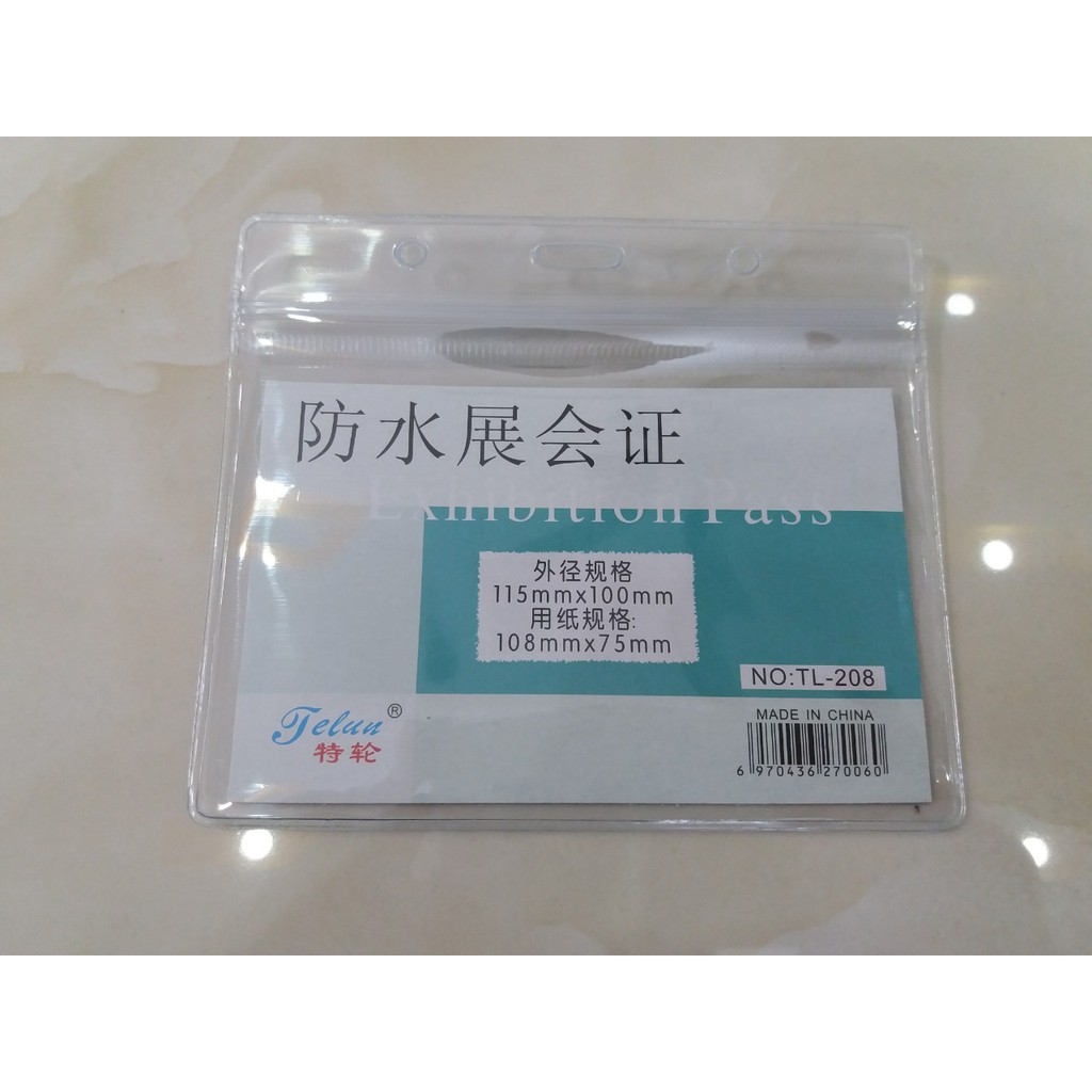 Thẻ đeo nhân viên Hộp 50 chiếc Bao đeo thẻ 208 (ngang) - Mặt thẻ đeo