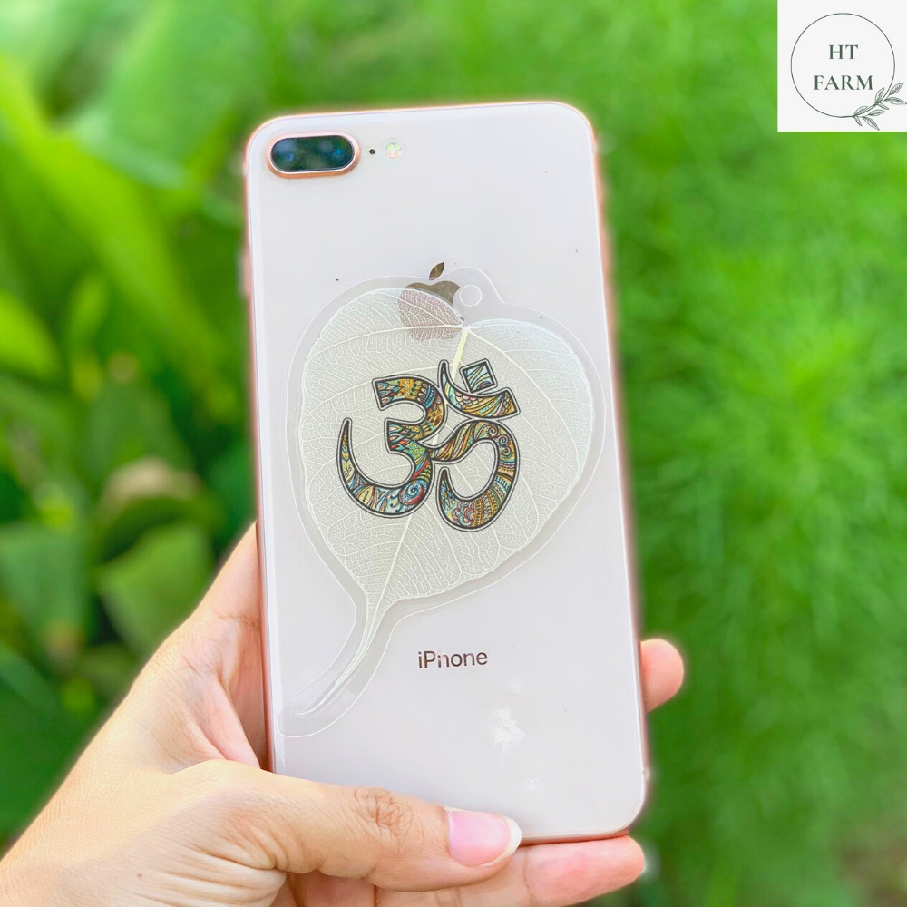 Lá Bồ Đề In hình - Chữ OM
