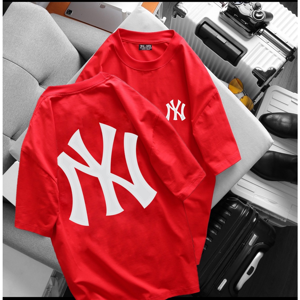 [bigsize] Áo thun cotton in N Y phản quang siêu đẹp bigsize nam 50-140kg