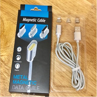 Cáp sạc nam châm 3 đầu đa năng Lightning,Micro USB,Type C