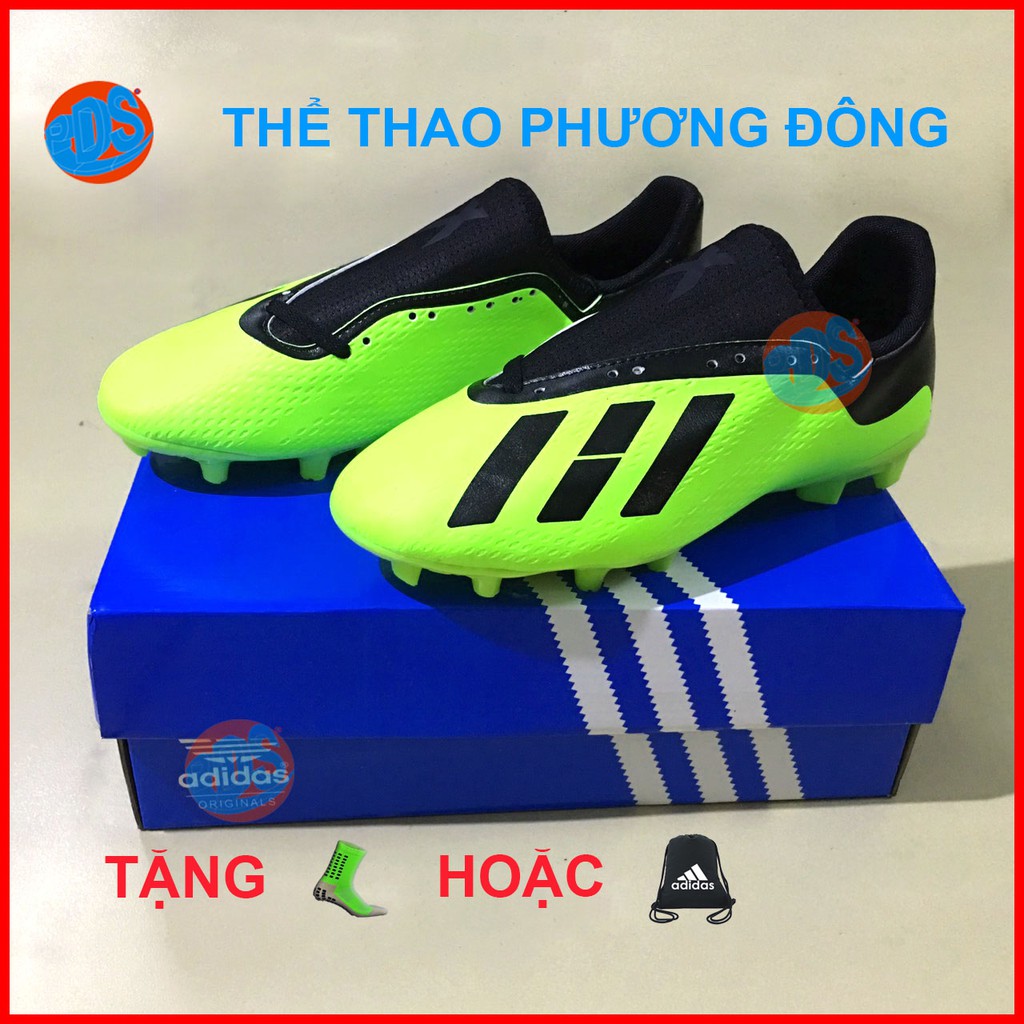 GIÀY ĐÁ BÓNG ĐINH CAO ⚡tặng tất⚡DÙNG CHO SÂN CỎ TỰ NHIÊN MÃ X18