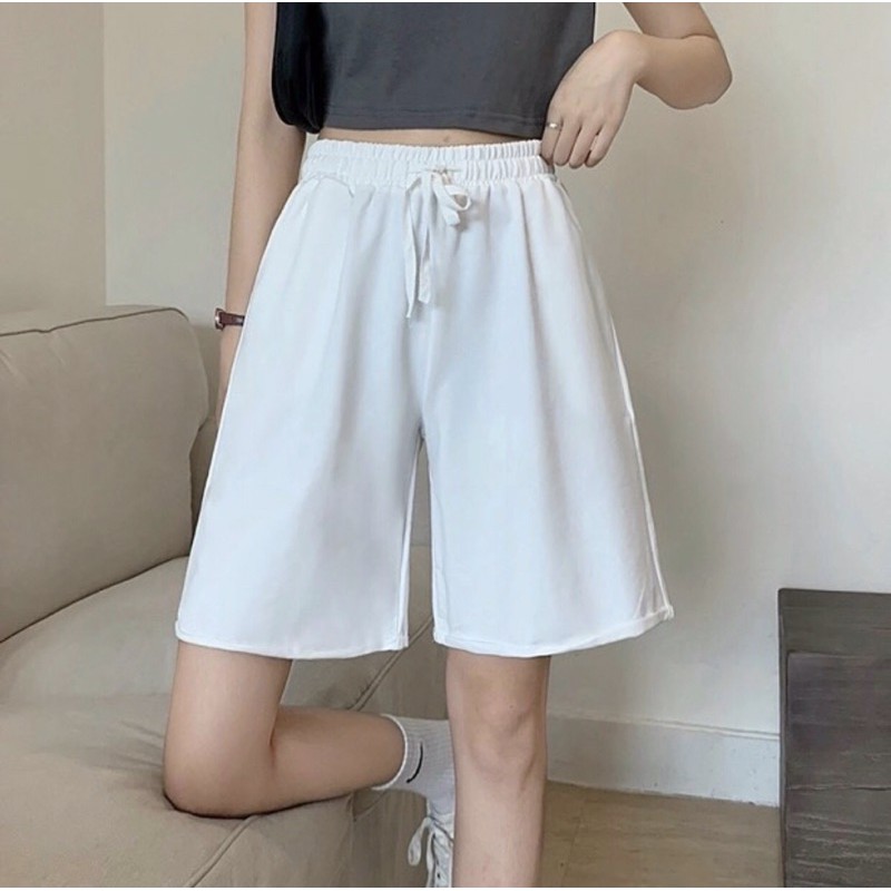 Quần short đùi ngắn IRU 3 màu (trắng/xám/đen) da cá