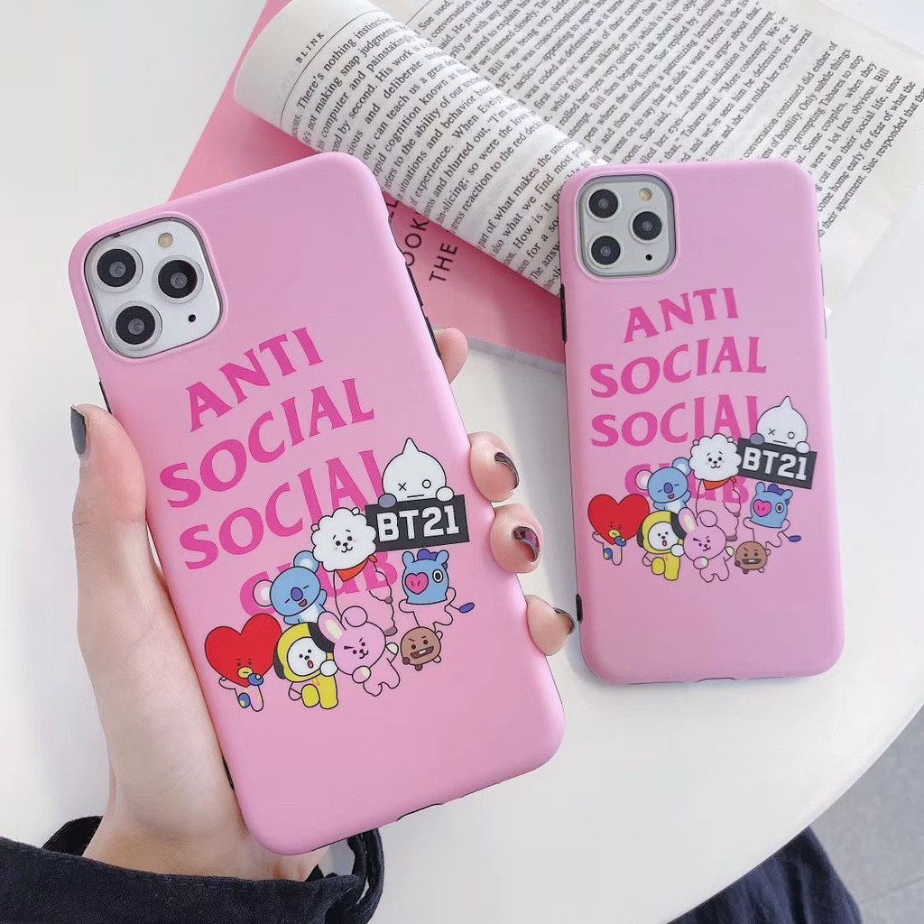 Anti Social Bt21 Pastel Samsung A20 A30 A50 Oppo Neo 7 A37 A39 A57 A71 A83 A3s A7 A5s F1s F1 Plus