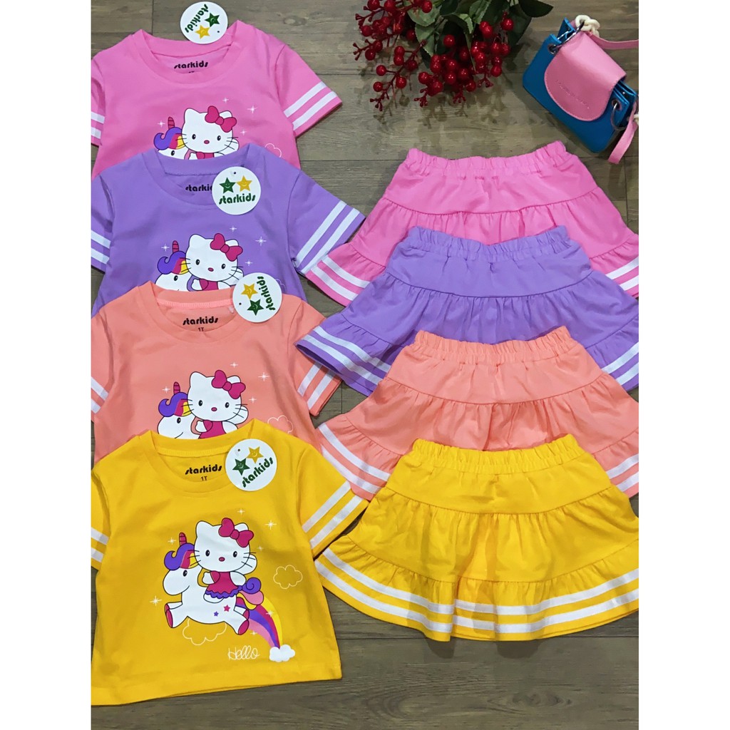 SET VÁY ÁO THỂ THAO IN KITTY PONY SIZE ĐẠI