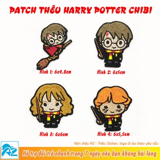 Patch vải ủi thêu logo hình harry potter chibi dễ thương - Sticker ủi nhiệt S183
