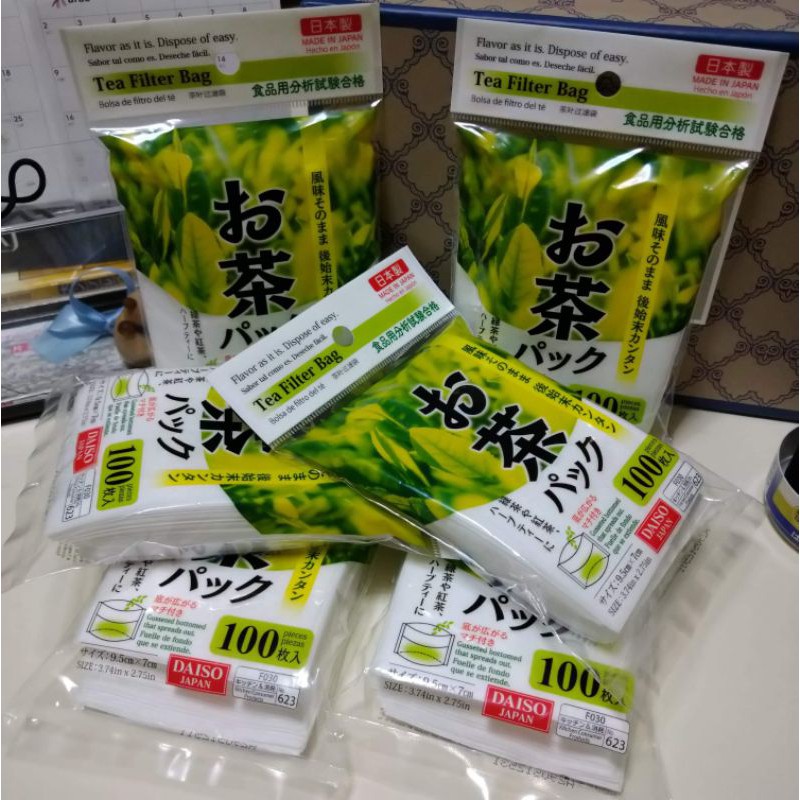 (hàng siêu thị Nhật có bill)túi lọc trà daiso gói 100 túi