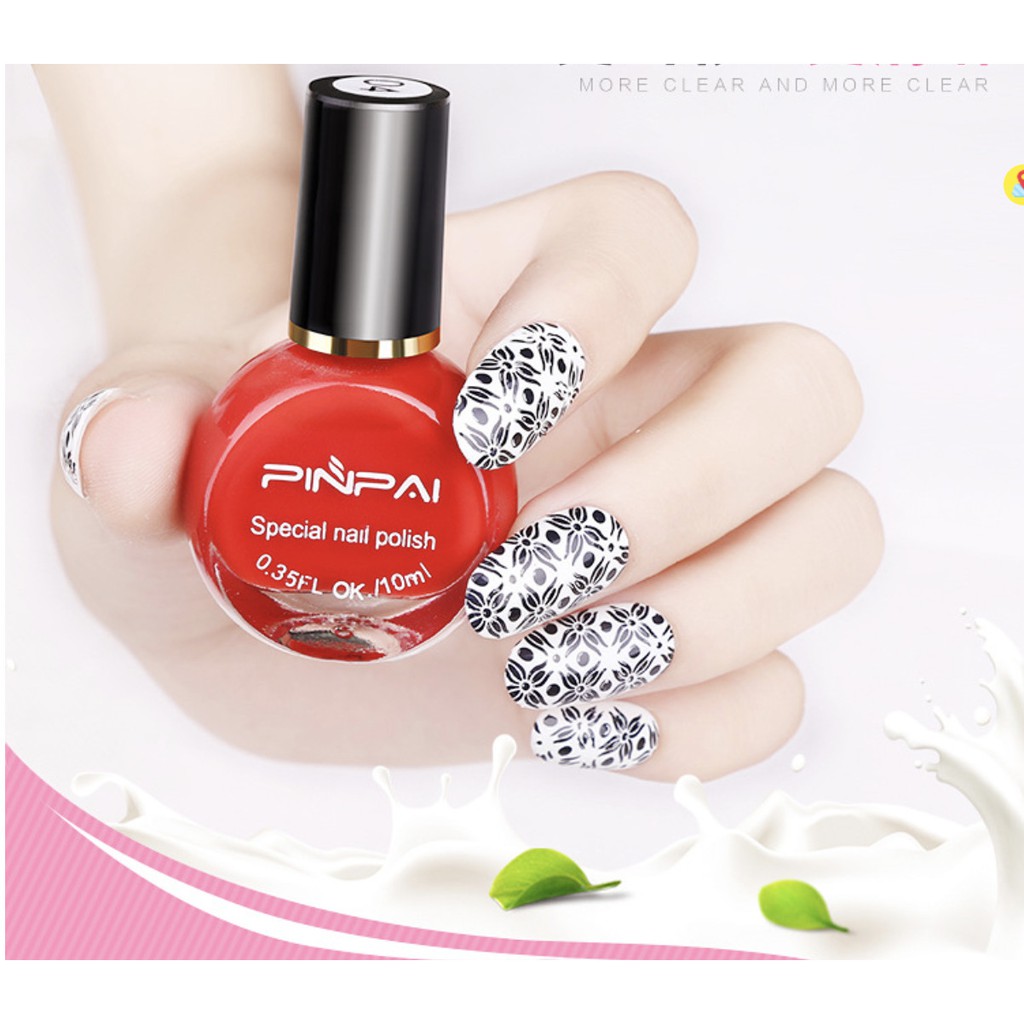 Mực In Nail Pinpai Dùng Cho Khuôn In Trang Trí Móng 10ml siêu nhanh