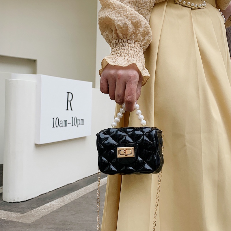 Túi Đeo Chéo mini Đính Hạt Ngọc Trai Dễ Thương Thời Trang Mùa Hè 2022 Cho Bé Gái