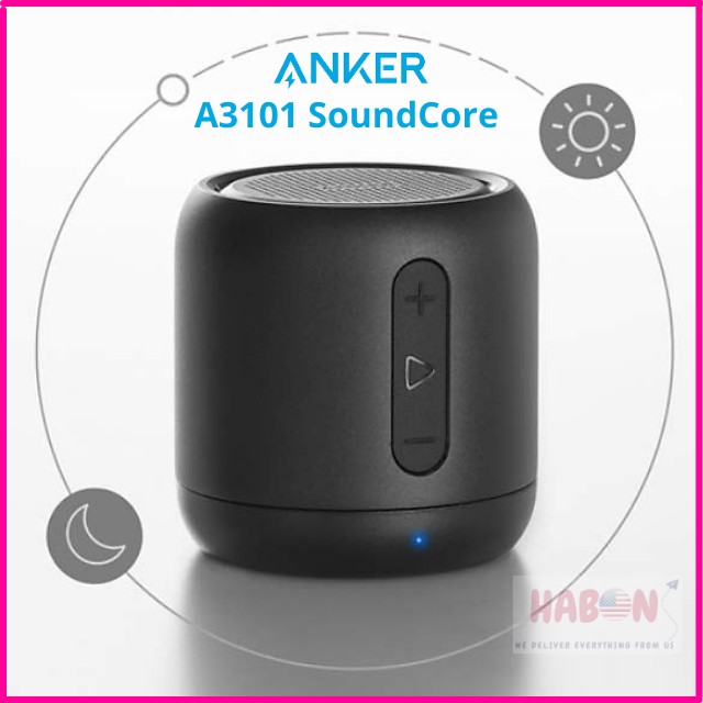 Loa Bluetooth Anker A3101 MINI SoundCore Stereo Speaker 5W - Màu Đen - Chính Hãng