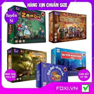 Board game-Escape From Zombie-Foxi-đồ chơi trẻ em-giải trí vừa chơi học giá trị-Rèn sự tư duy nhanh nhạy