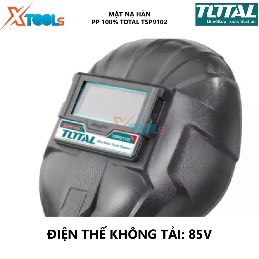 Mặt nạ hàn TOTAL TSP9102 Kính hàn tự động 108 * 50 * 3mm, Chất liệu nhựa PP, 1 kính bảo vệ chống chói, chống tia cực tím