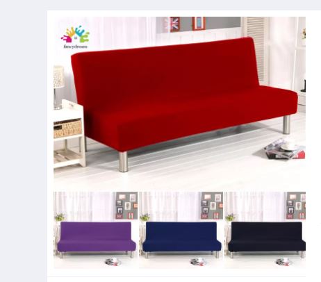 Bọc Sofa Giường Không Tay Màu Trơn Dễ Lau Chùi Bọc Bảo Vệ Co Giãn màu đỏ size L-BOCSFLD-va