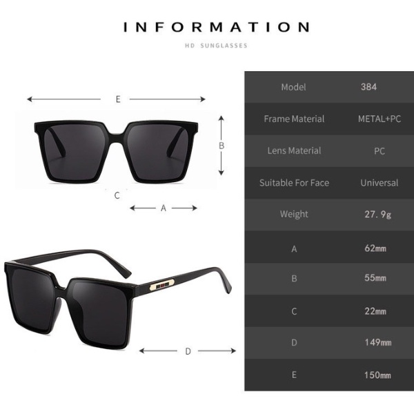 Kính mát gọng vuông thời trang nam nữ chống tia uv400 phong cách Hàn quốc (hàng FULLBOX)