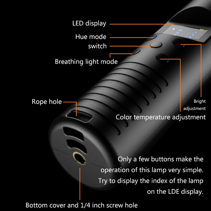 Bộ Đèn LED zzz RGB 2500-8500K Dùng Quay Video Có Điều Khiển Từ Xa