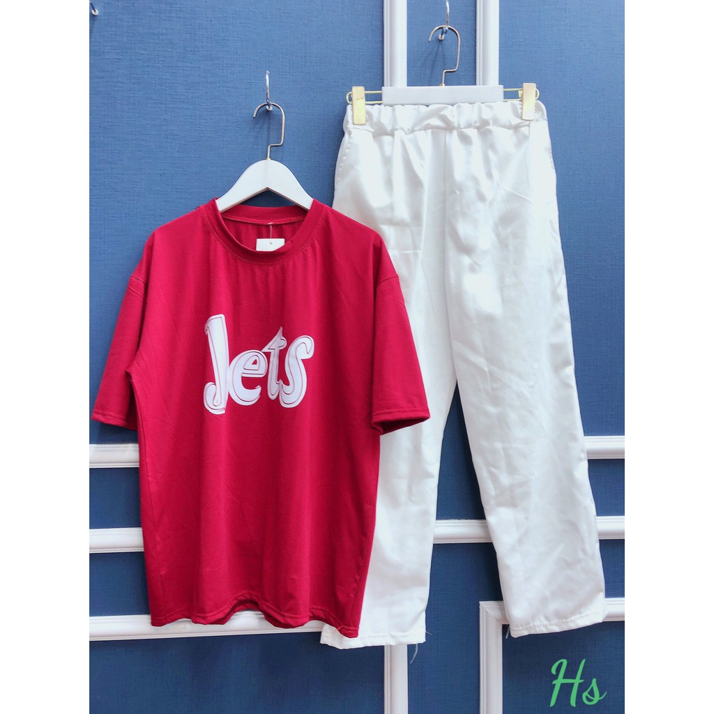 Set Bộ Áo Jest + Quần Suông Trắng Unisex X.store Có Ảnh Thật + Đánh Giá