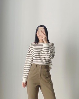 { Ảnh thật } Áo nỉ kẻ ngang