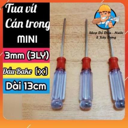 Tua vít bake cán trong/sọc đỏ - kích thước nhỏ 3mm x 75mm