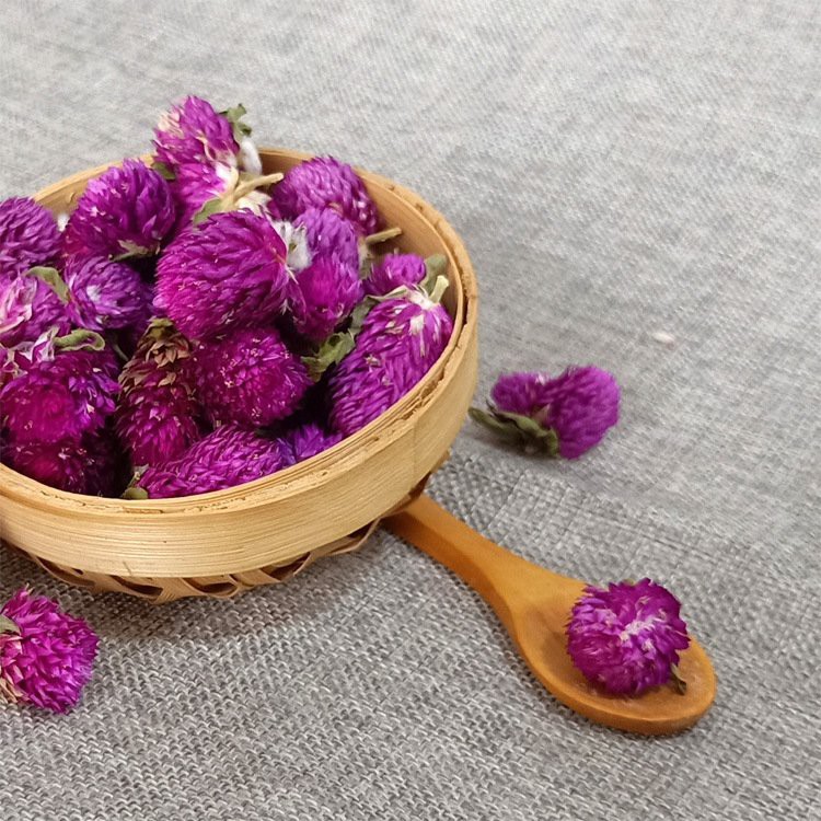 Hoa bách nhật tím sấy lạnh - Gói trà hoa khô - Hoa thảo mộc - Khối lượng 50 gram