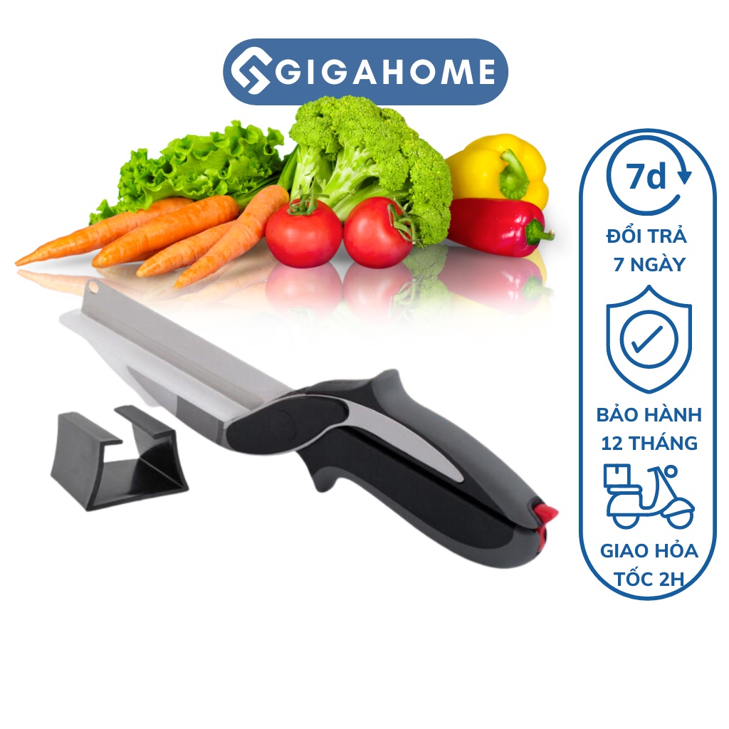 Kéo Cắt Thực Phẩm, Rau Củ Đa Năng GIGAHOME 3in1 Không Cần Thớt 2544