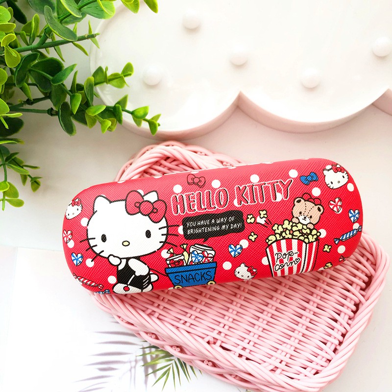 Hello kitty Hộp Đựng Mắt Kính Siêu Nhẹ In Họa Tiết Hoạt Hình Phong Cách Hàn Quốc Cho Nữ