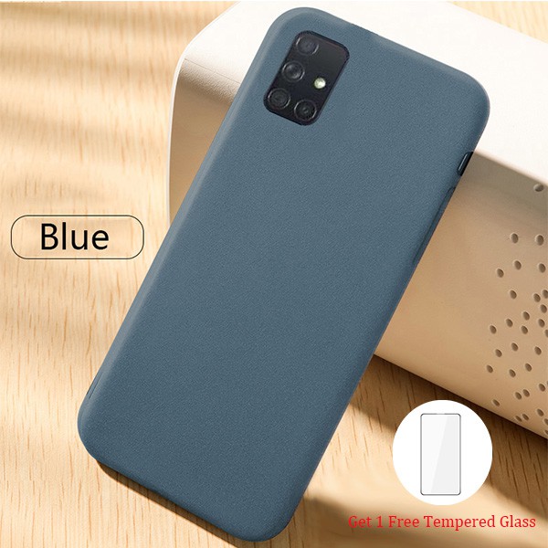 Ốp điện thoại silicon mềm mặt nhám bảo vệ toàn diện cho Samsung Galaxy A51 A71 | BigBuy360 - bigbuy360.vn