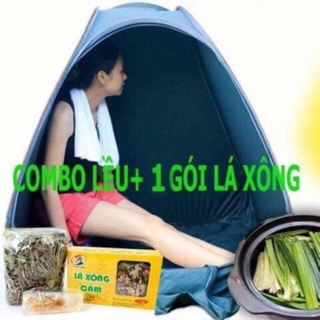 Lều xông hơi tự bung tặng lá xông
