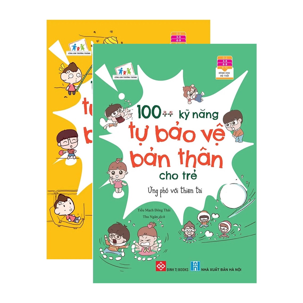 Sách 100 Kỹ năng tự bảo vệ bản thân cho trẻ Bộ 2 cuốn Đinh Tị books