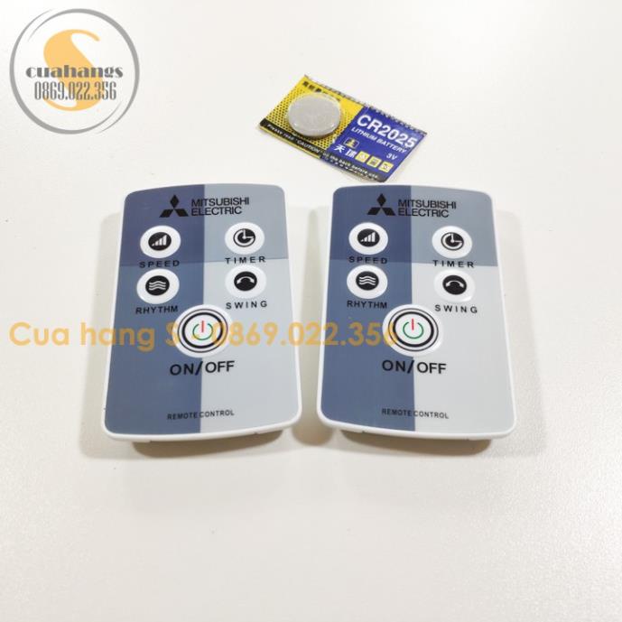 Điều khiển quạt Mitsubishi thay thế kèm pin