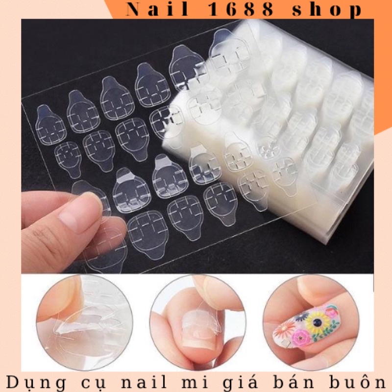 Bộ 24 Sticker Miếng Dán Móng Tay Bằng Silicon dành cho nail box