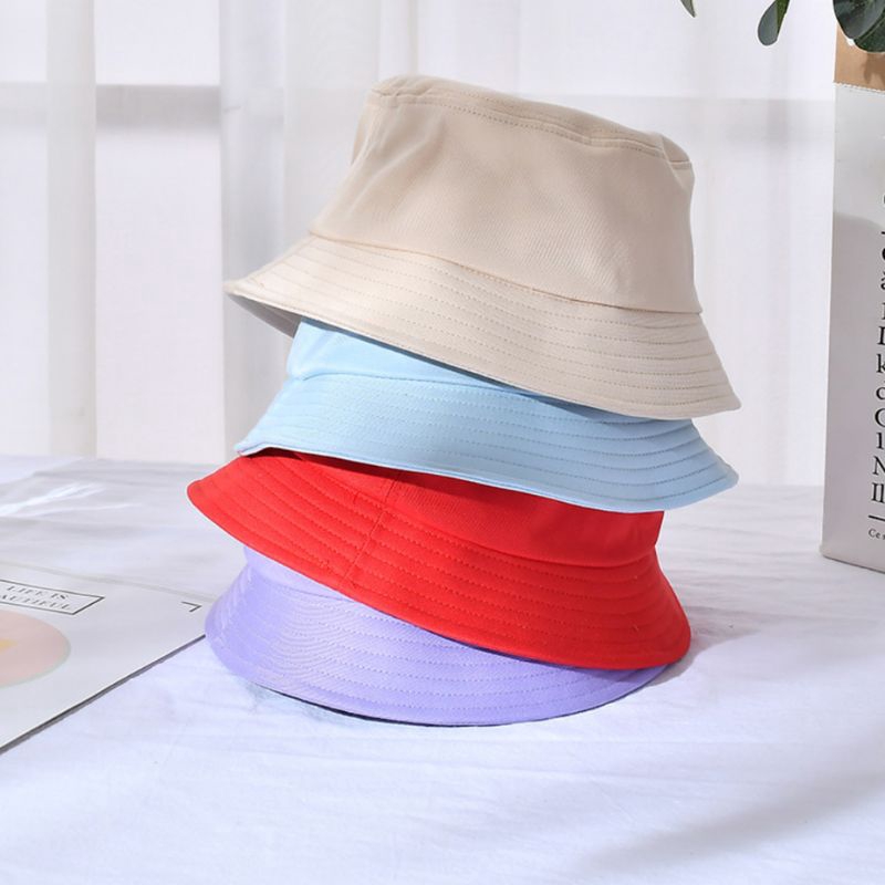 Nón Bucket Màu Trơn Phong Cách Hàn Quốc