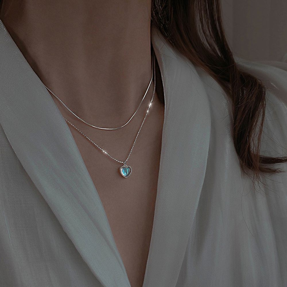 Dây chuyền choker phối màu gradient kiểu dáng cổ điển thanh lịch phong cách Hàn Quốc cho nữ