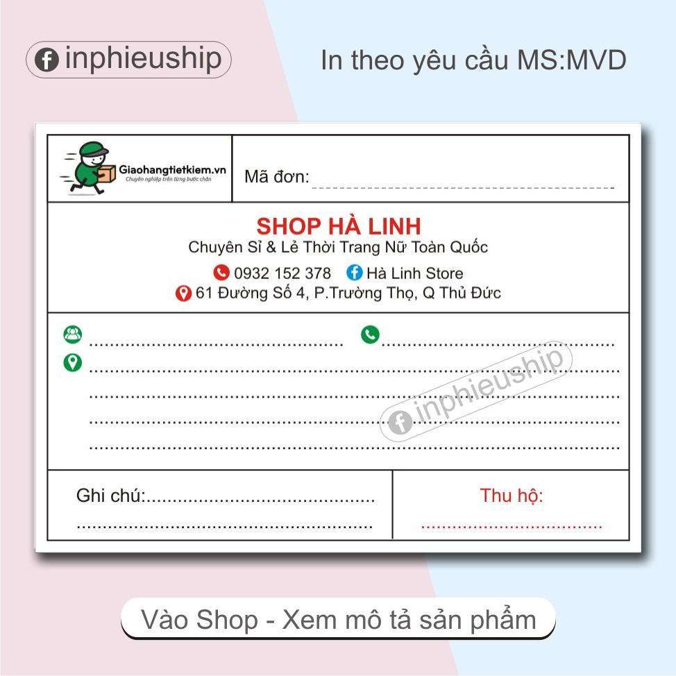 In theo yêu cầu phiếu ship hàng