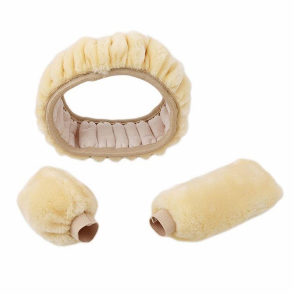 MAG Set 3 Vỏ Bọc Vô Lăng Xe Hơi Phối Lông Thời Trang Ấm Áp Ốp