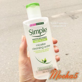 NTT nước tẩy trang SIMPLE ANH dịu nhẹ cho da nhạy cảm 200ml